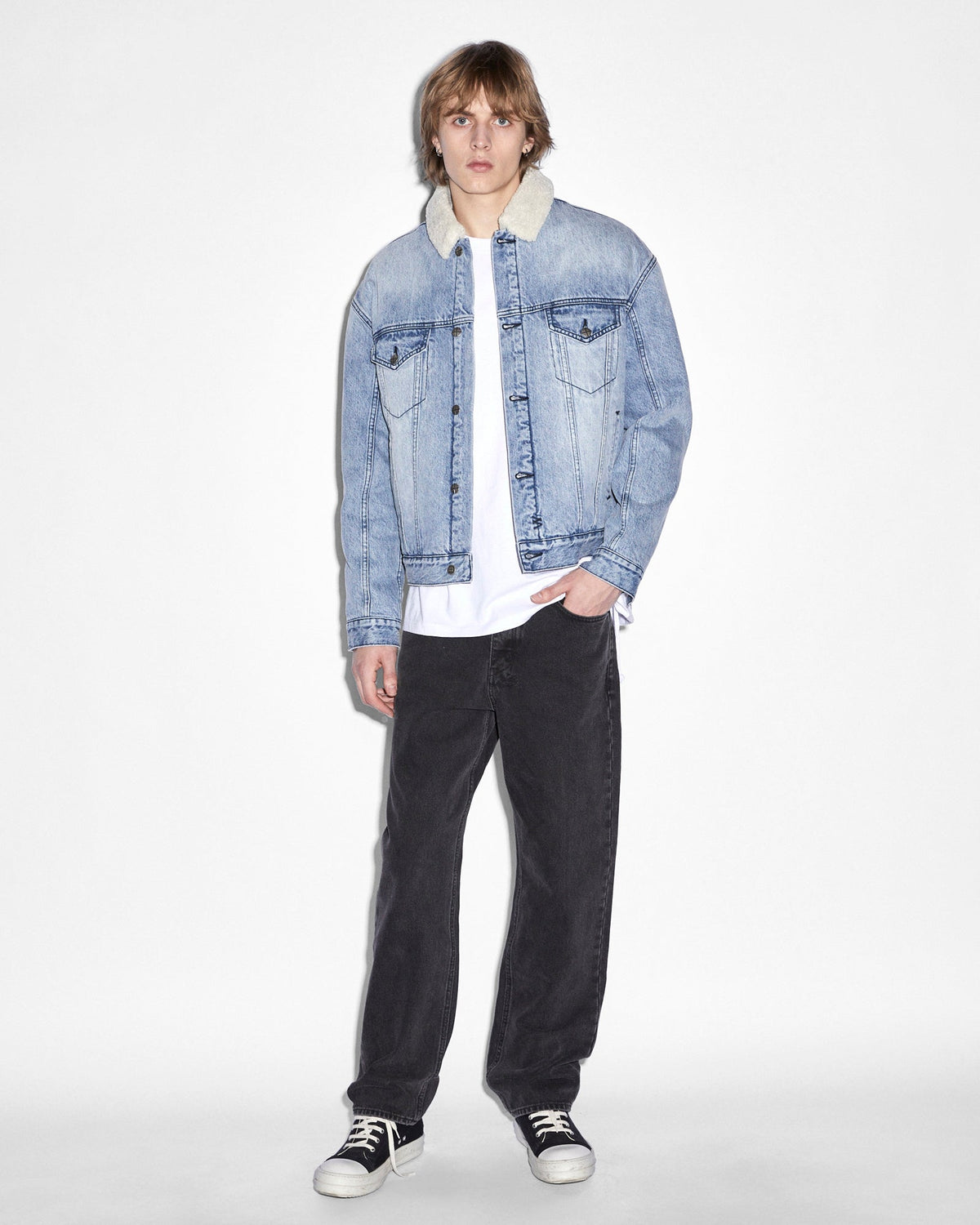 MENS OH G JACKET SHERPA MID BLUE JACKETS