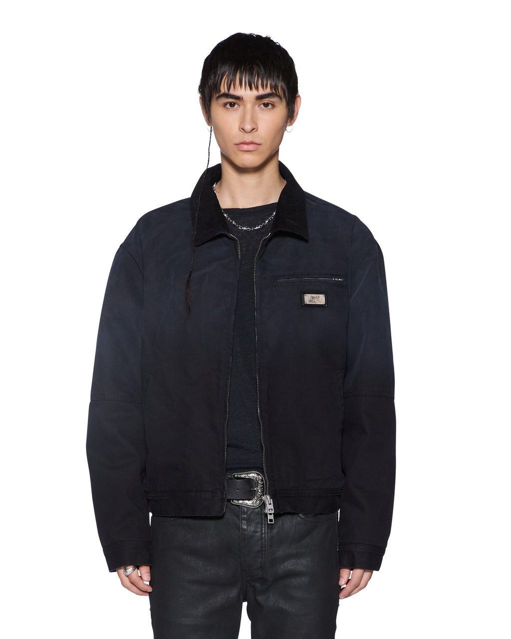 MENS PLATED GREENWICH JACKET BLACK JACKETS