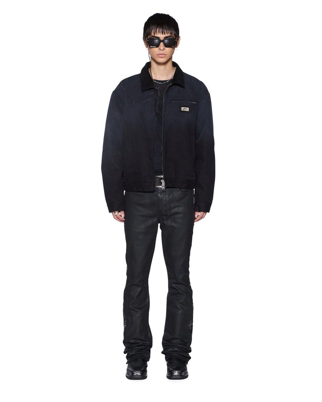 MENS PLATED GREENWICH JACKET BLACK JACKETS