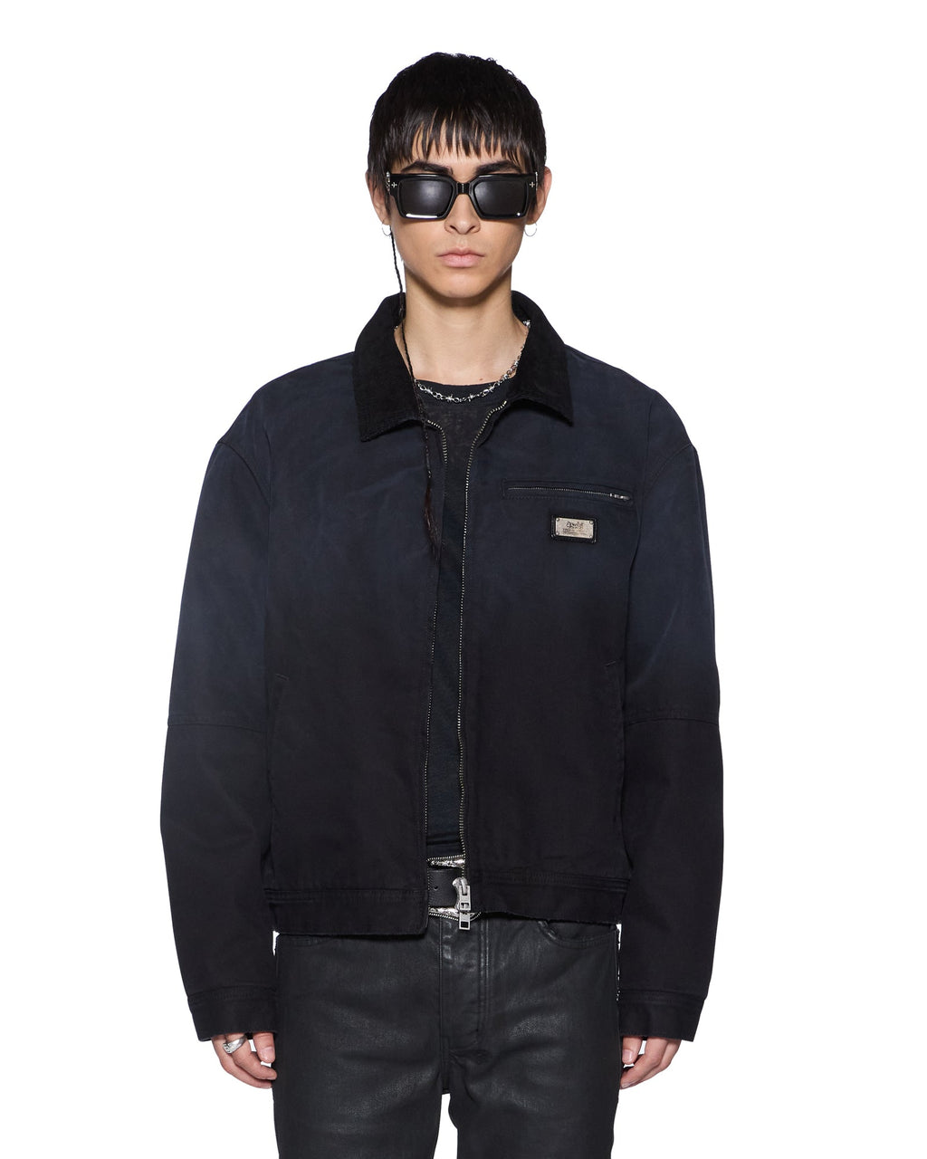 MENS PLATED GREENWICH JACKET BLACK JACKETS