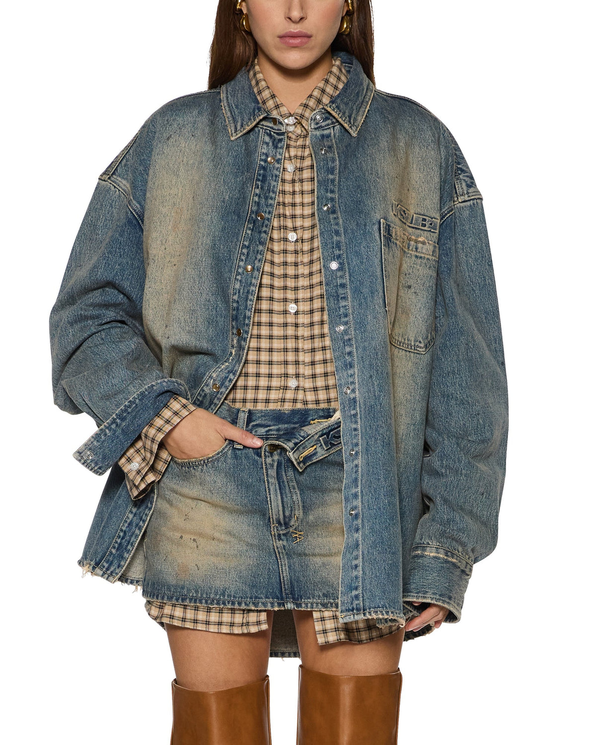 WOMENS OVERSIZED LS SHIRT DUNE SHIRTS