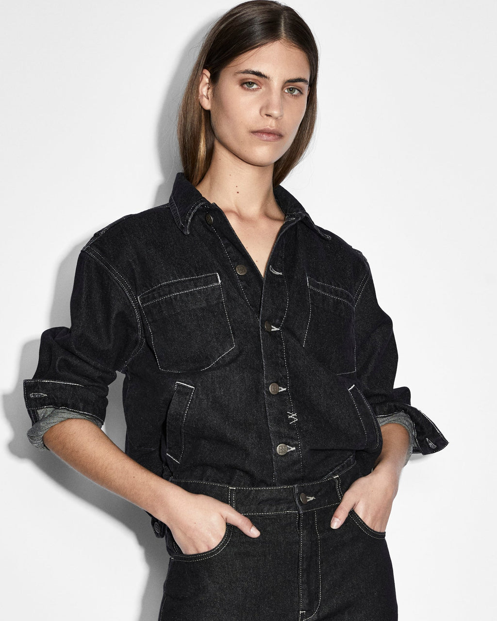 Womens Ryder Jacket Midnight Oversized Jackets - Black