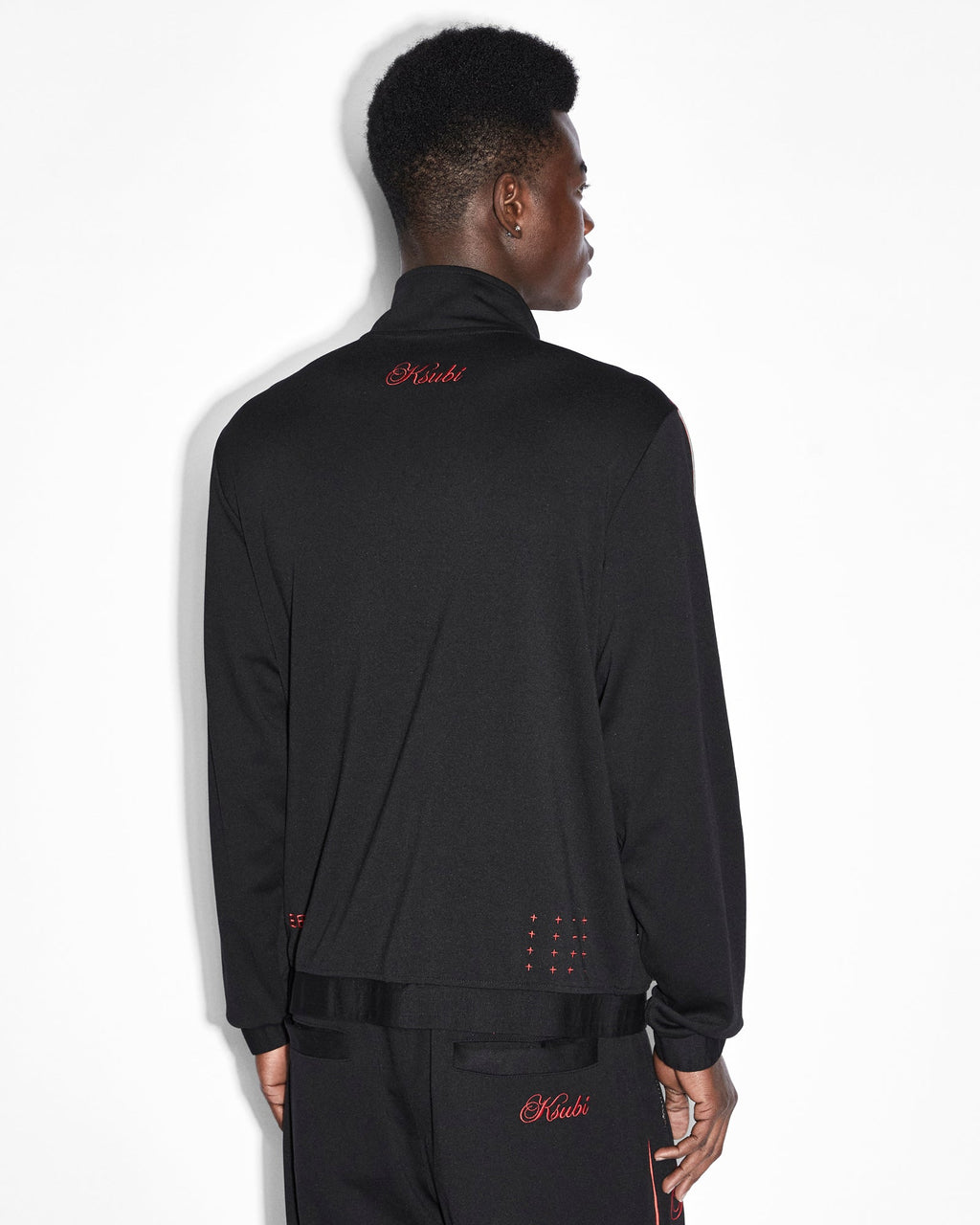 Mens Scripted Antidote Trak Jacket Black/red Relaxed Jackets - Black