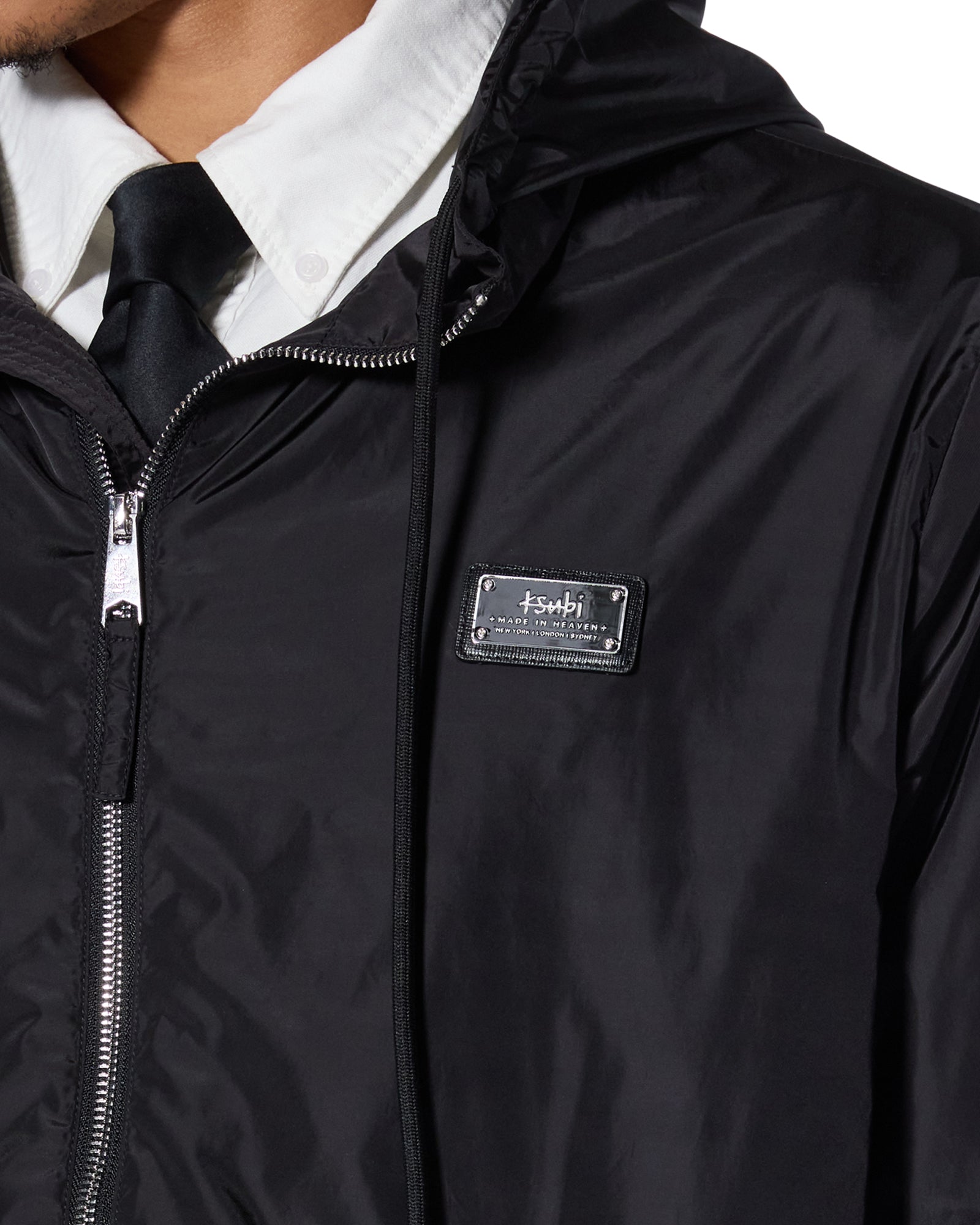 MENS TEK NYLON JACKET BLACK REGULAR JACKETS