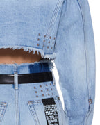 WOMENS TORN OFF CROP TRUCKER VAPOUR JACKETS