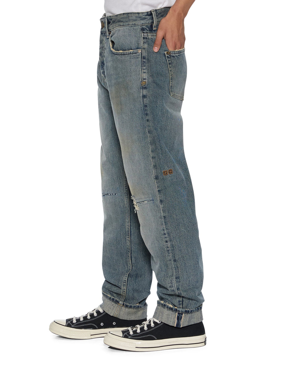 MENS HAZLOW SELVEDGE MELBOURNE BLUE DENIM JEANS