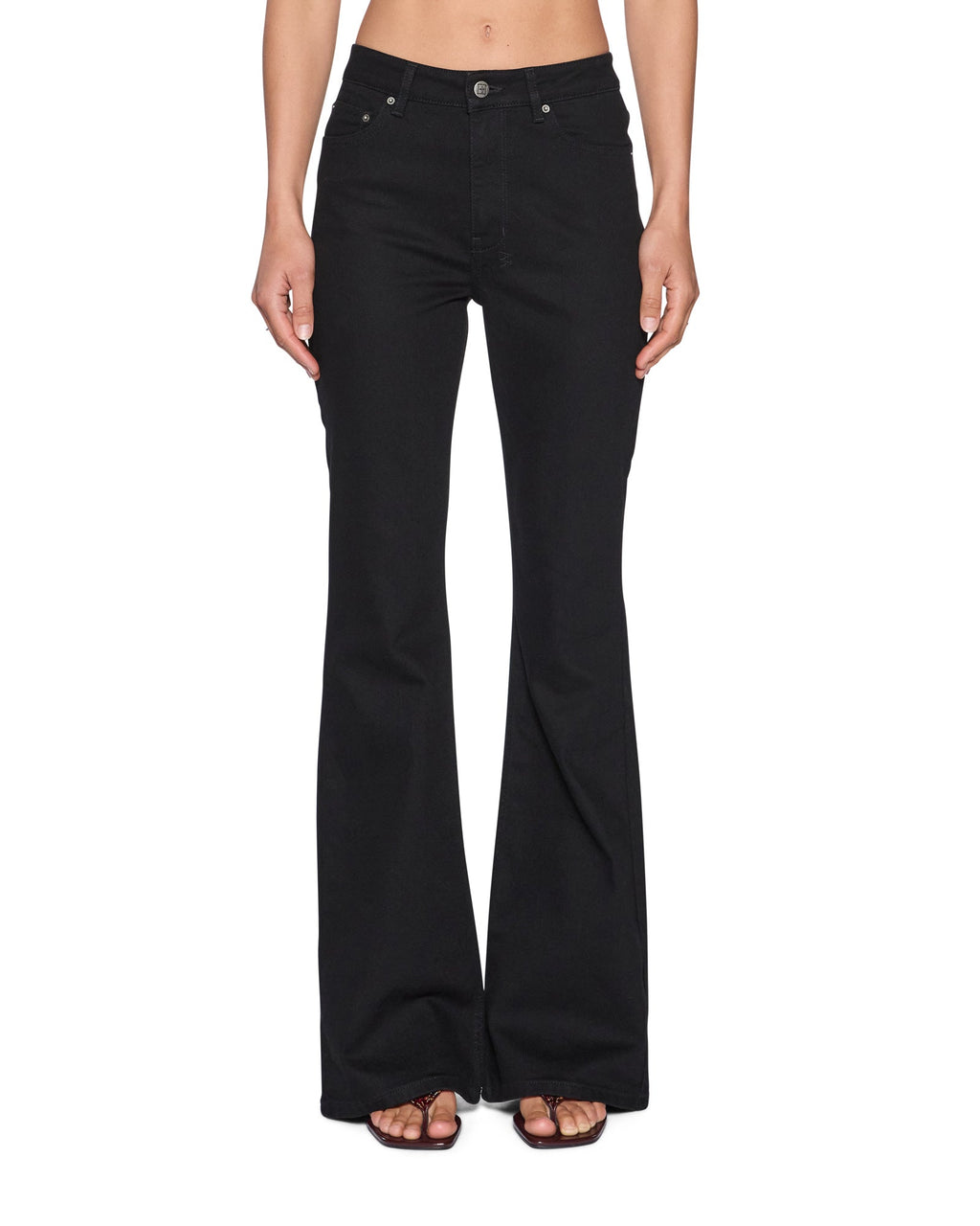 Womens Soho Jet Black Bootcut Denim Jeans - Black
