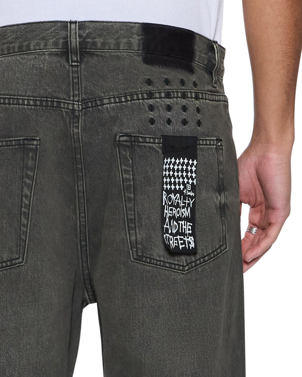 MENS ANTI K MEKANIK GREY DENIM JEANS