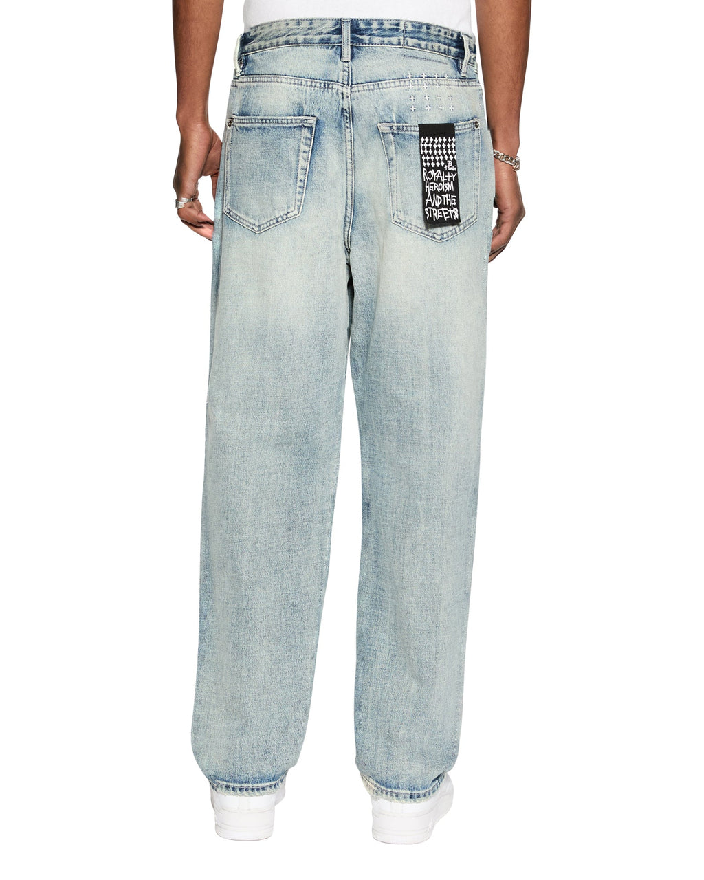 MENS ANTI K PUNK BLUE DENIM JEANS