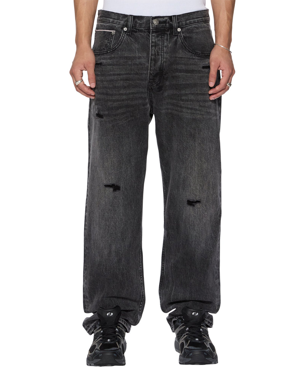 MENS ANTI K SELVEDGE REPLIKA BLACK DENIM JEANS