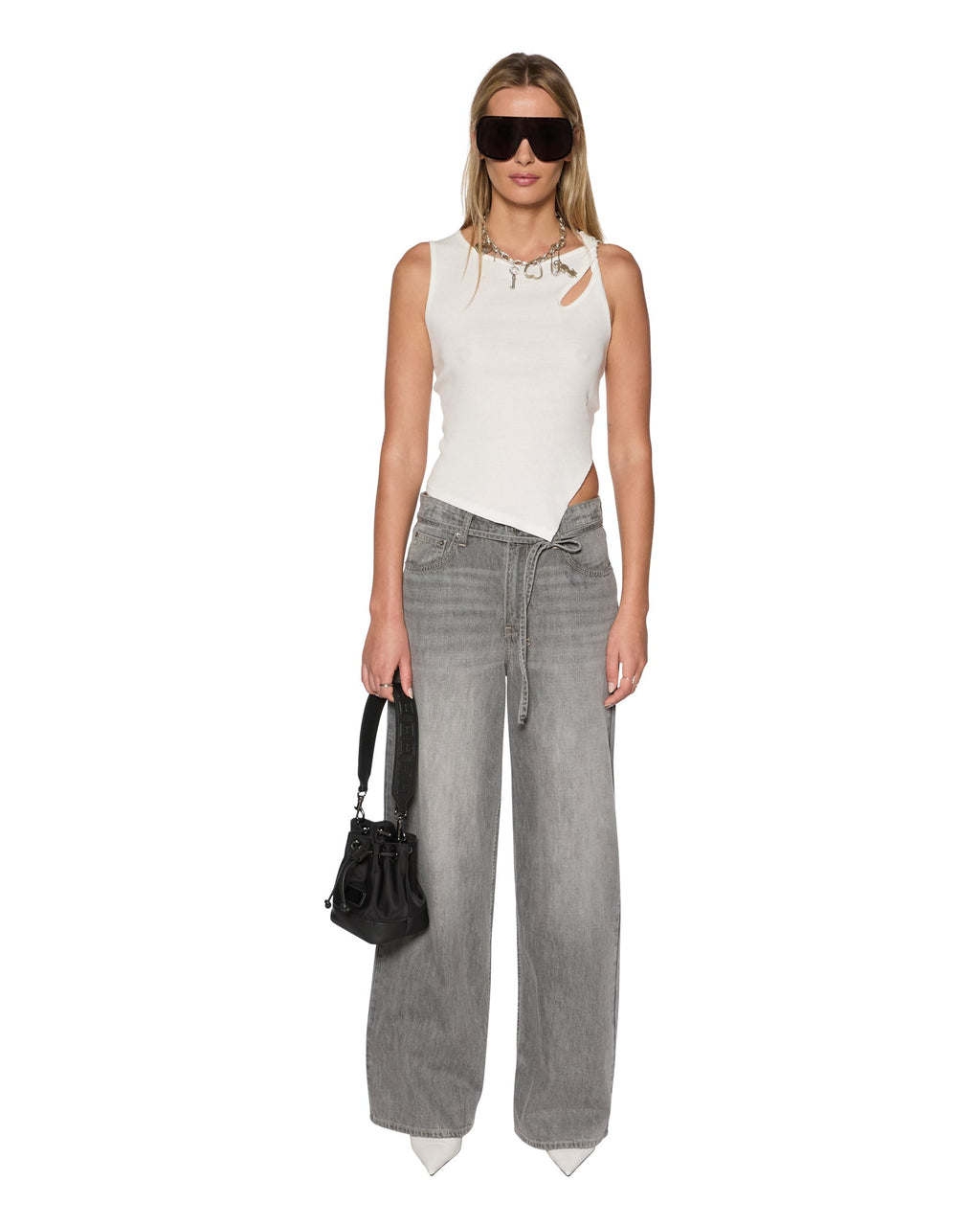 Womens Baggy Jean Ash Baggy Denim Jeans - Grey