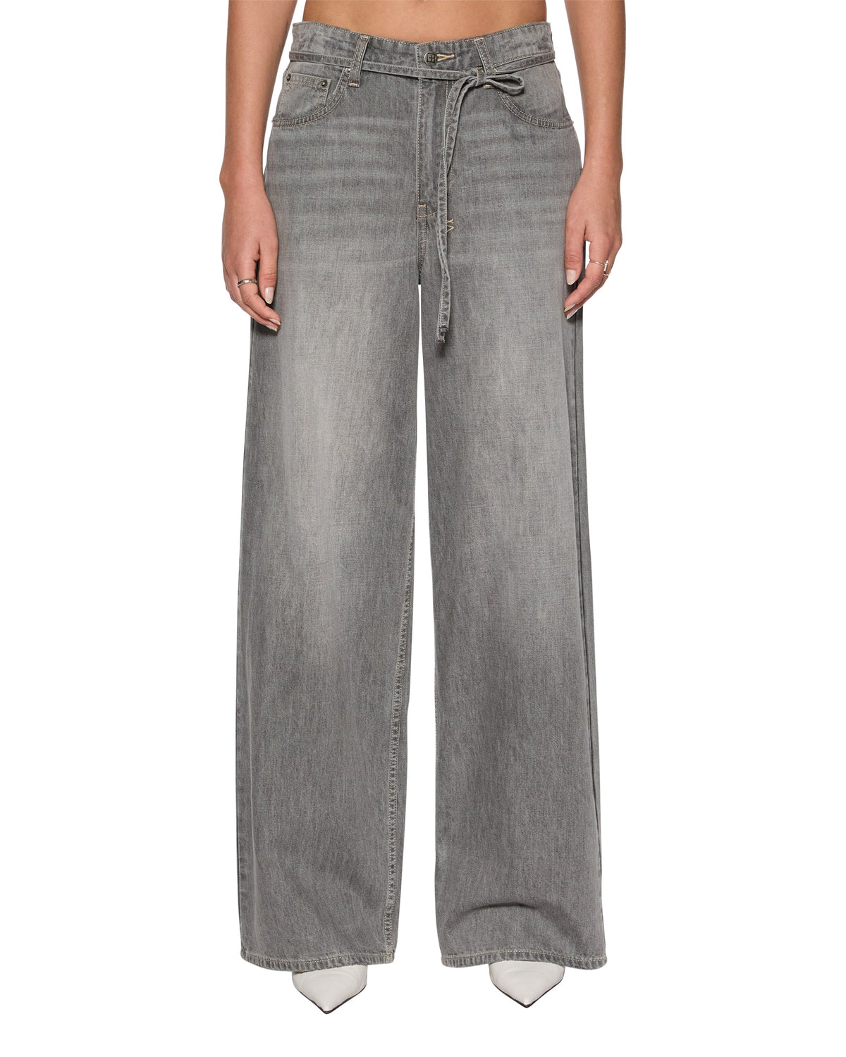 Womens Baggy Jean Ash Baggy Denim Jeans - Grey