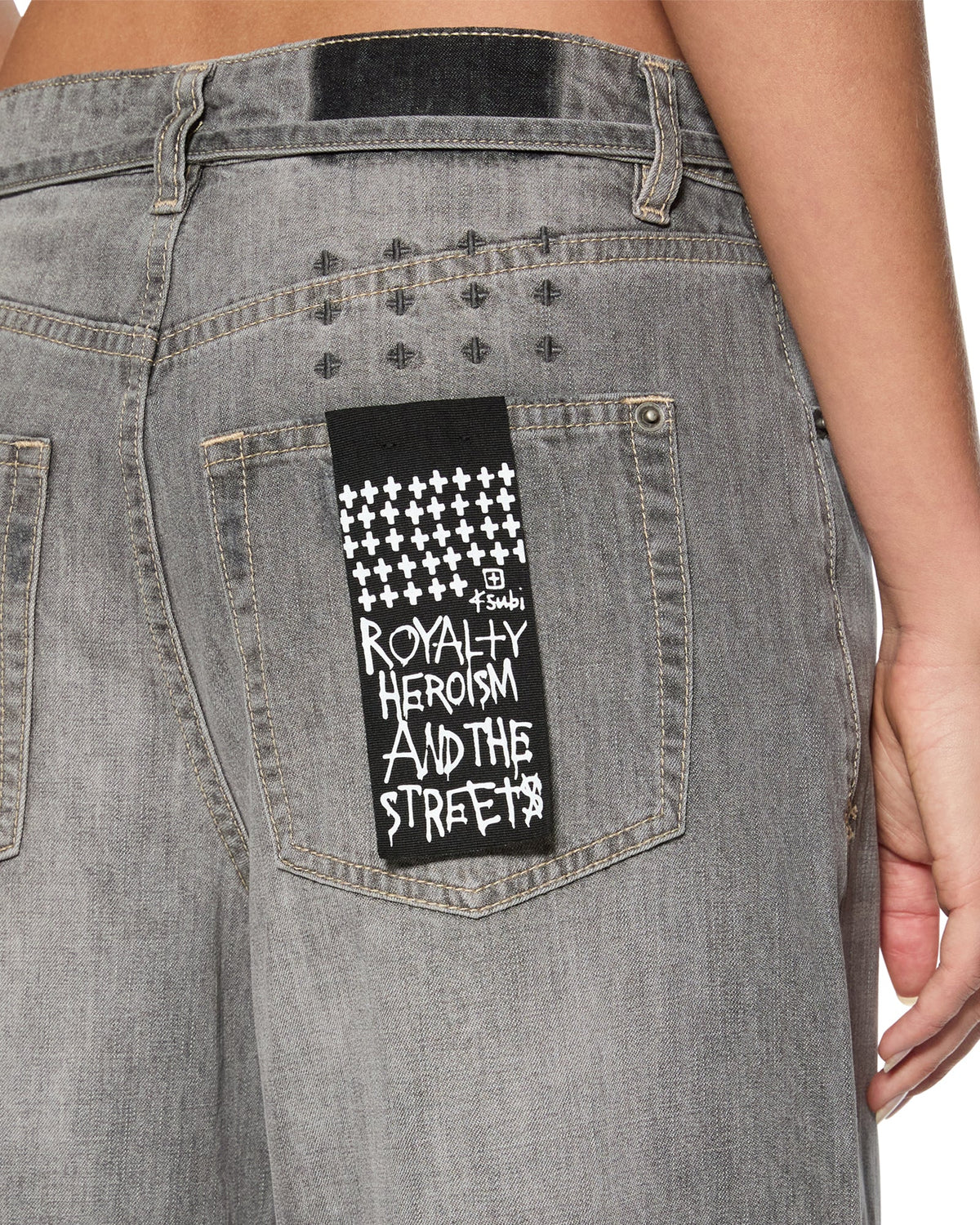 Womens Baggy Jean Ash Baggy Denim Jeans - Grey