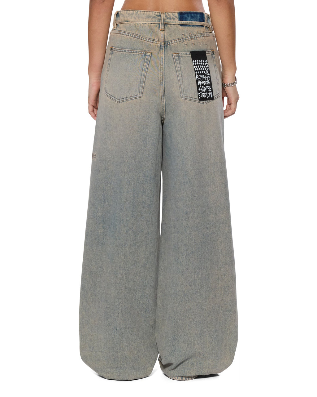 WOMENS BAGGY JEAN DIRTY DENIM JEANS