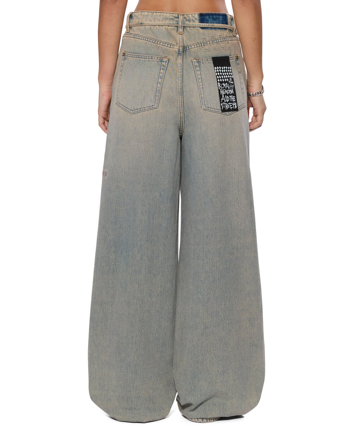 WOMENS BAGGY JEAN DIRTY DENIM JEANS