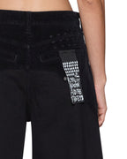 WOMENS BARREL JEAN SALOON BLACK DENIM JEANS