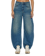 WOMENS BARREL TEXAS BLUE DENIM JEANS