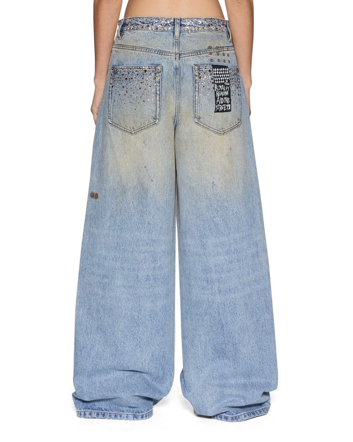 Womens Lax Jean Field Blue Spark Oversized Denim Jeans - Denim
