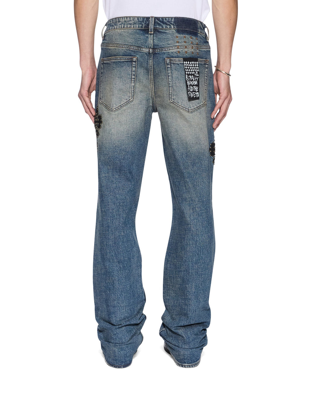 Mens Bronko Reup Blue Kaliba Bootcut Denim Jeans - Denim