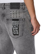 MENS BRONKO SMOKE TRASHED DENIM JEANS