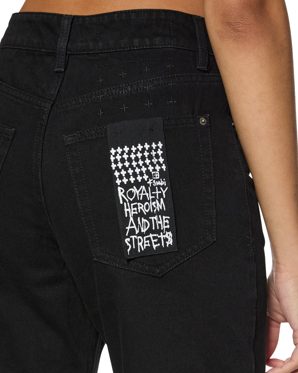 WOMENS BROOKLYN JET BLACK DENIM JEANS