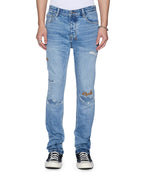 MENS CHITCH PUBLIC BLUE REPAIR SKRIBED DENIM JEANS