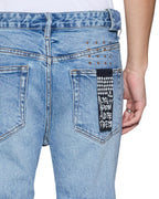 MENS CHITCH PUBLIC BLUE REPAIR SKRIBED DENIM JEANS