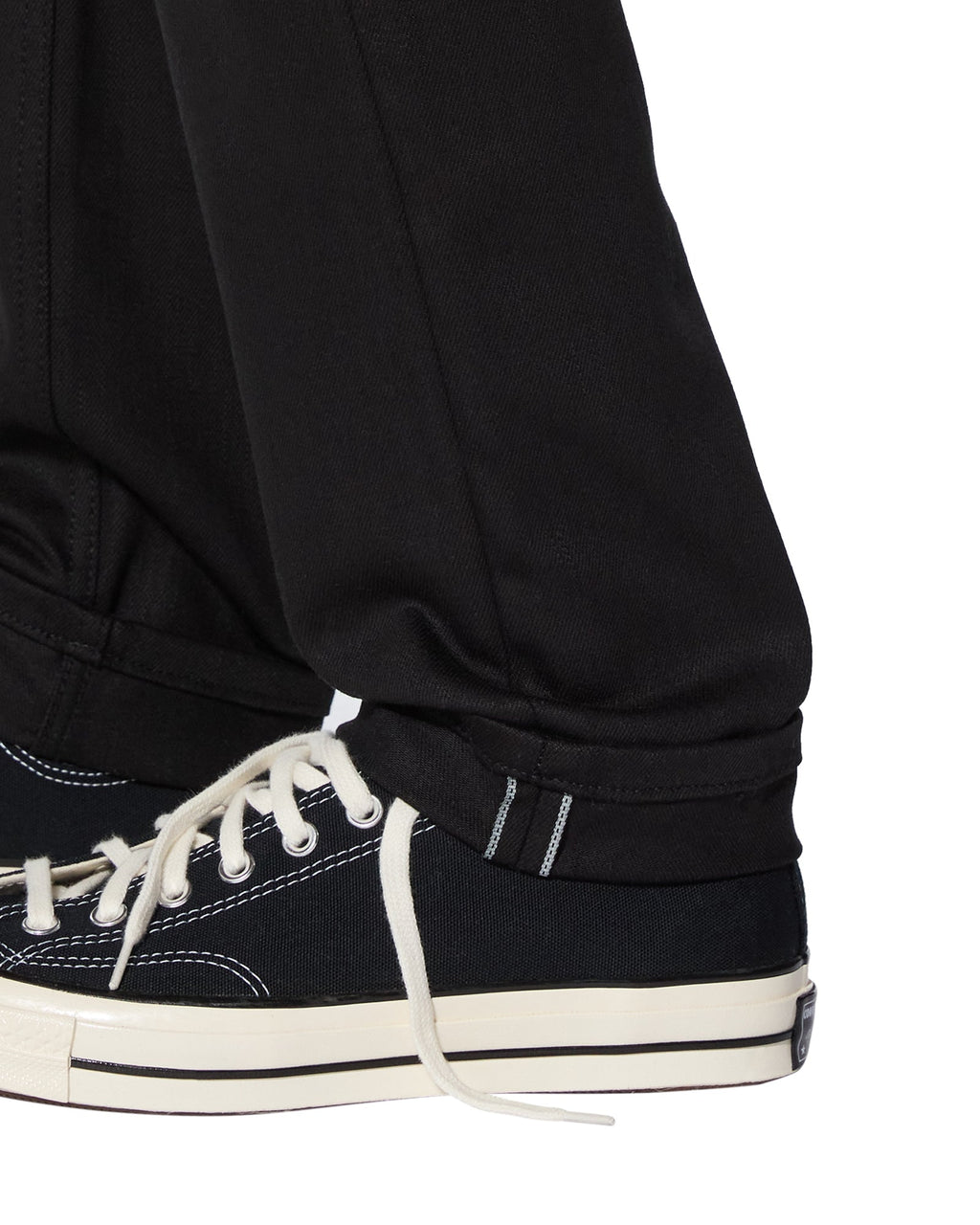 MENS CHITCH SELVEDGE RAW BLACK DENIM JEANS