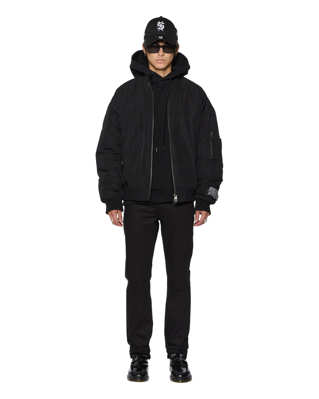 MENS CHITCH SELVEDGE RAW BLACK DENIM JEANS