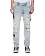 MENS CHITCH SEATTLE BLUE REPAIR DENIM JEANS