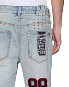 MENS CHITCH SEATTLE BLUE REPAIR DENIM JEANS