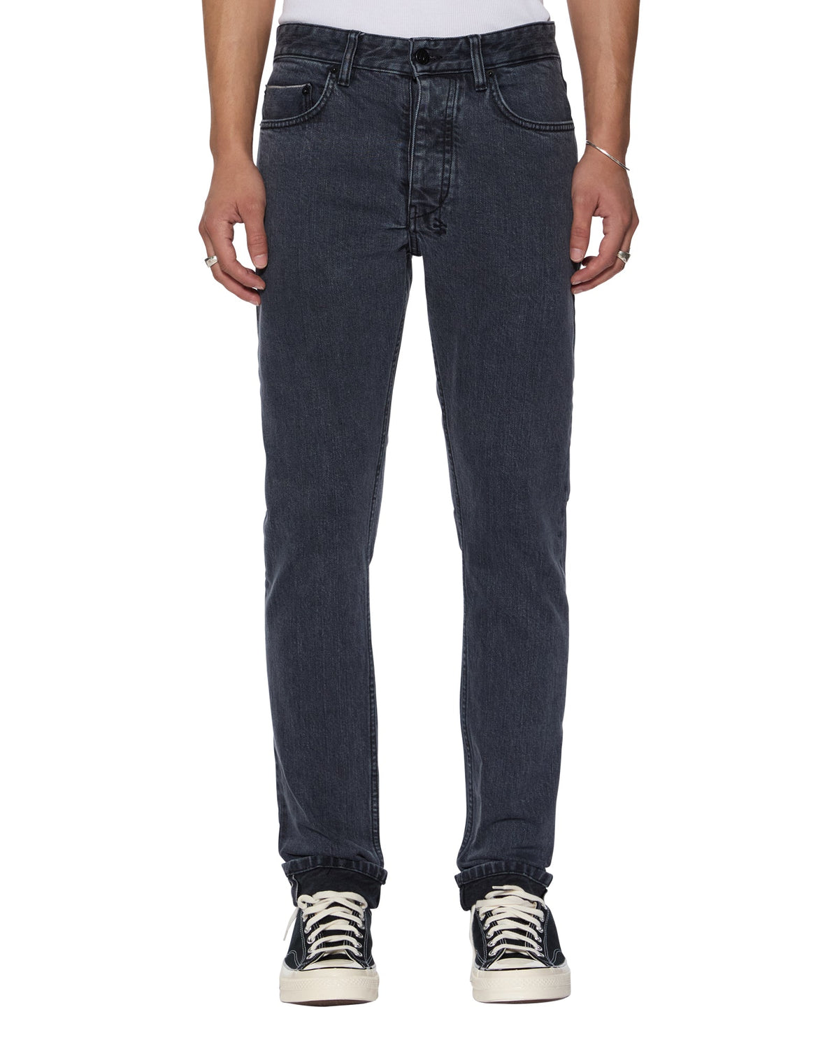 MENS CHITCH SELVEDGE NY BLACK DENIM JEANS