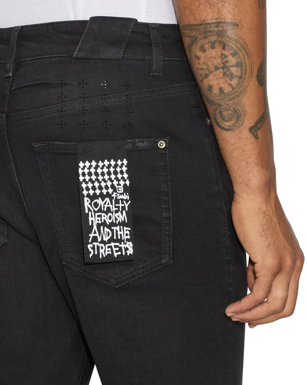 MENS CHITCH APEX KRYSTAL DENIM JEANS
