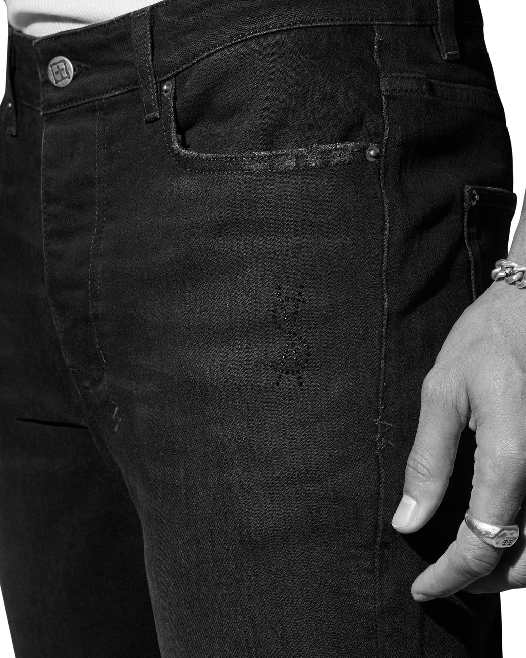 MENS CHITCH APEX KRYSTAL DENIM JEANS