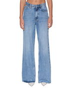 Womens Strider Dettached Belted Chroma Wide Denim Jeans - Denim