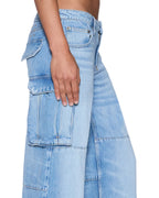 WOMENS DROPOUT LOW RISE CARGO JEAN SPIRIT DENIM JEANS