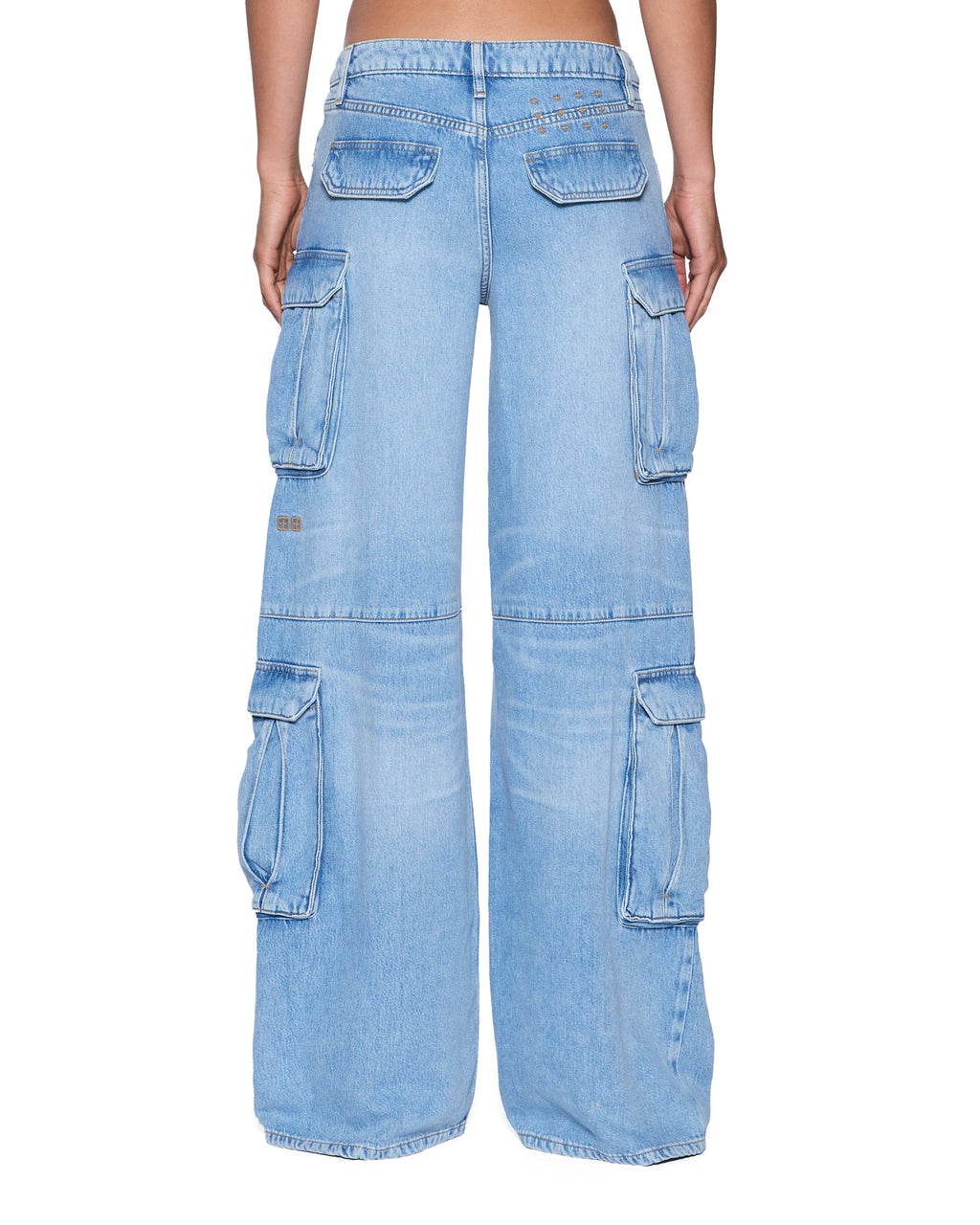WOMENS DROPOUT LOW RISE CARGO JEAN SPIRIT DENIM JEANS