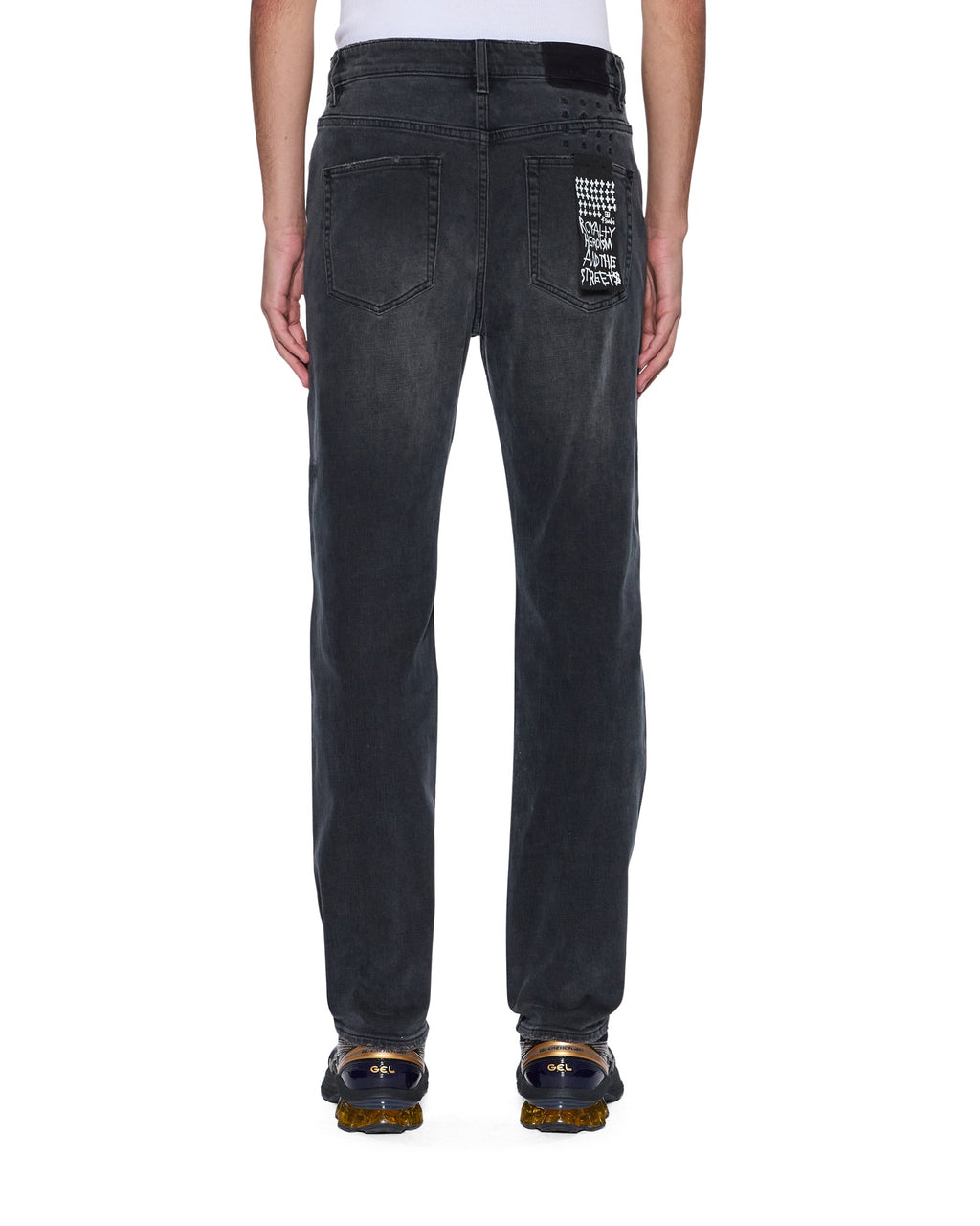 MENS HAZLOW 3RD DEGREE BLACK DENIM JEANS
