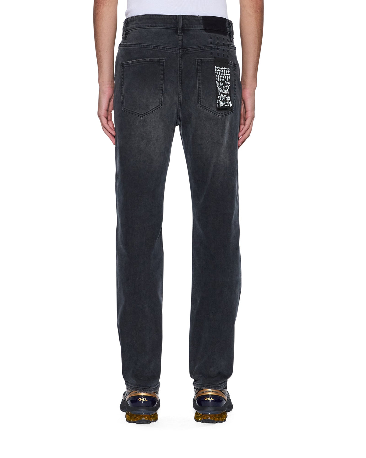 MENS HAZLOW 3RD DEGREE BLACK DENIM JEANS