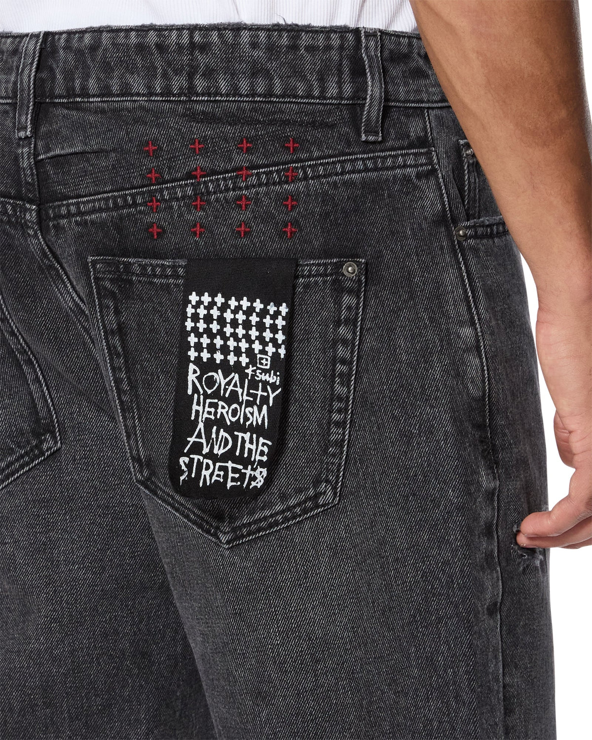 MENS HAZLOW BLACK ROKK DENIM JEANS