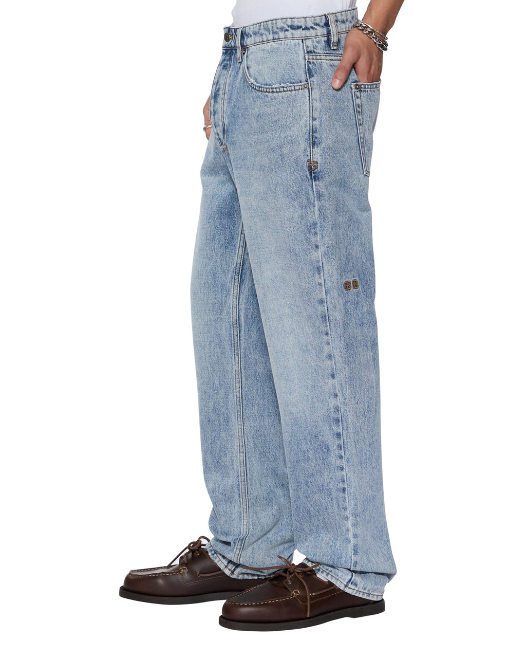 MENS HAZLOW BUNKER BLUE DENIM JEANS