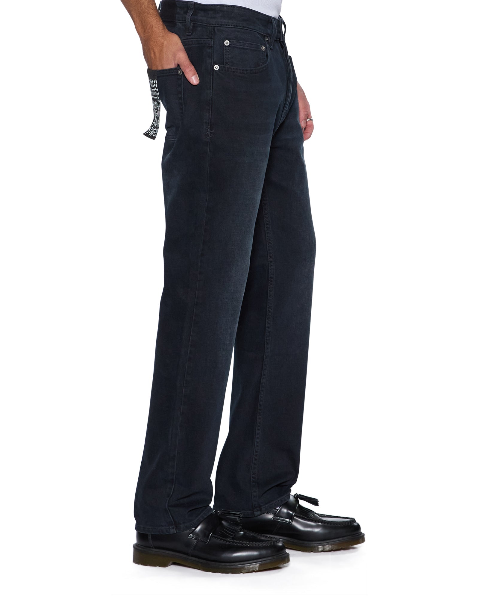 MENS  HAZLOW RINSED RESIN STRAIGHT DENIM JEANS