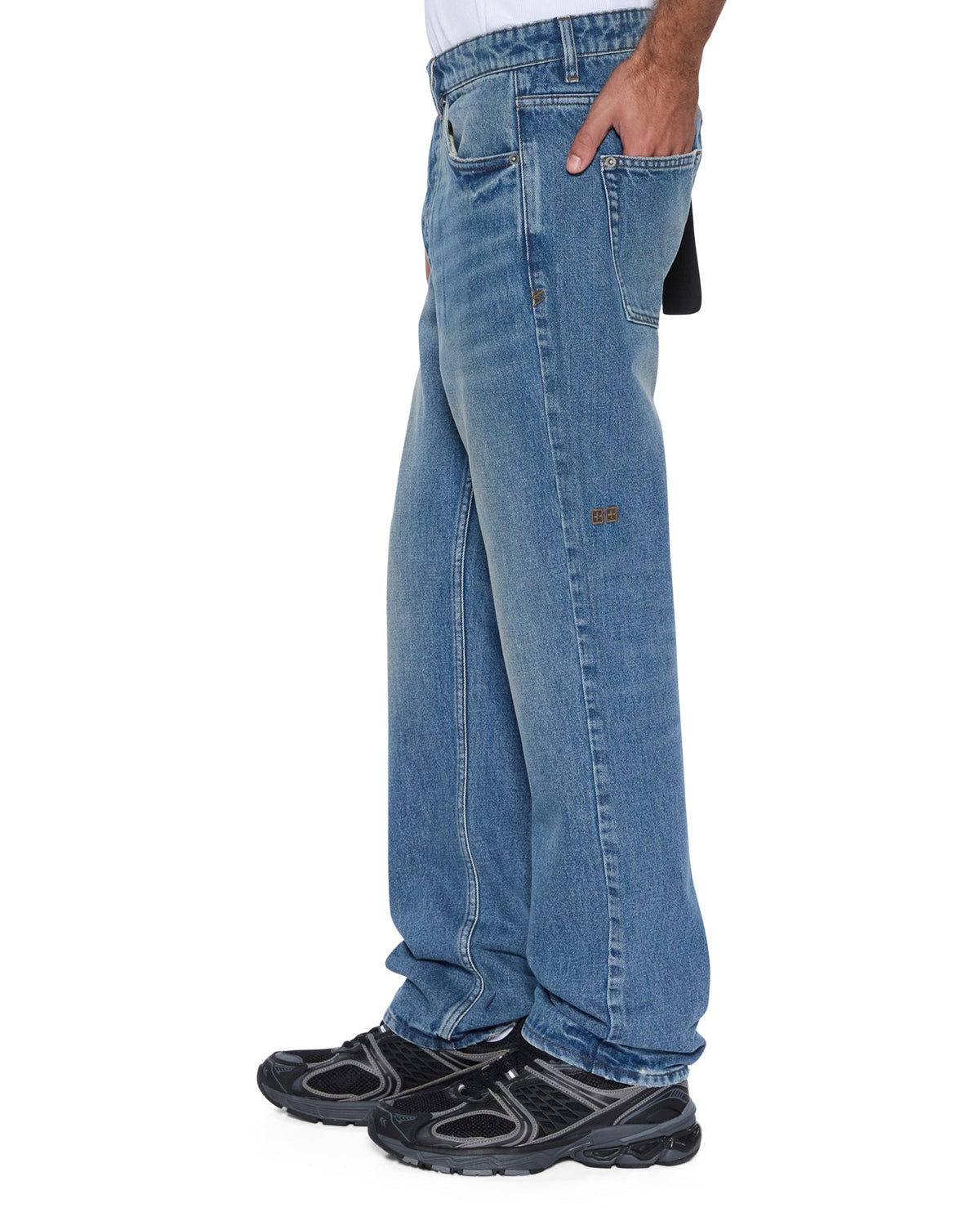 MENS HAZLOW ROADHOUSE REPAIR DENIM JEANS