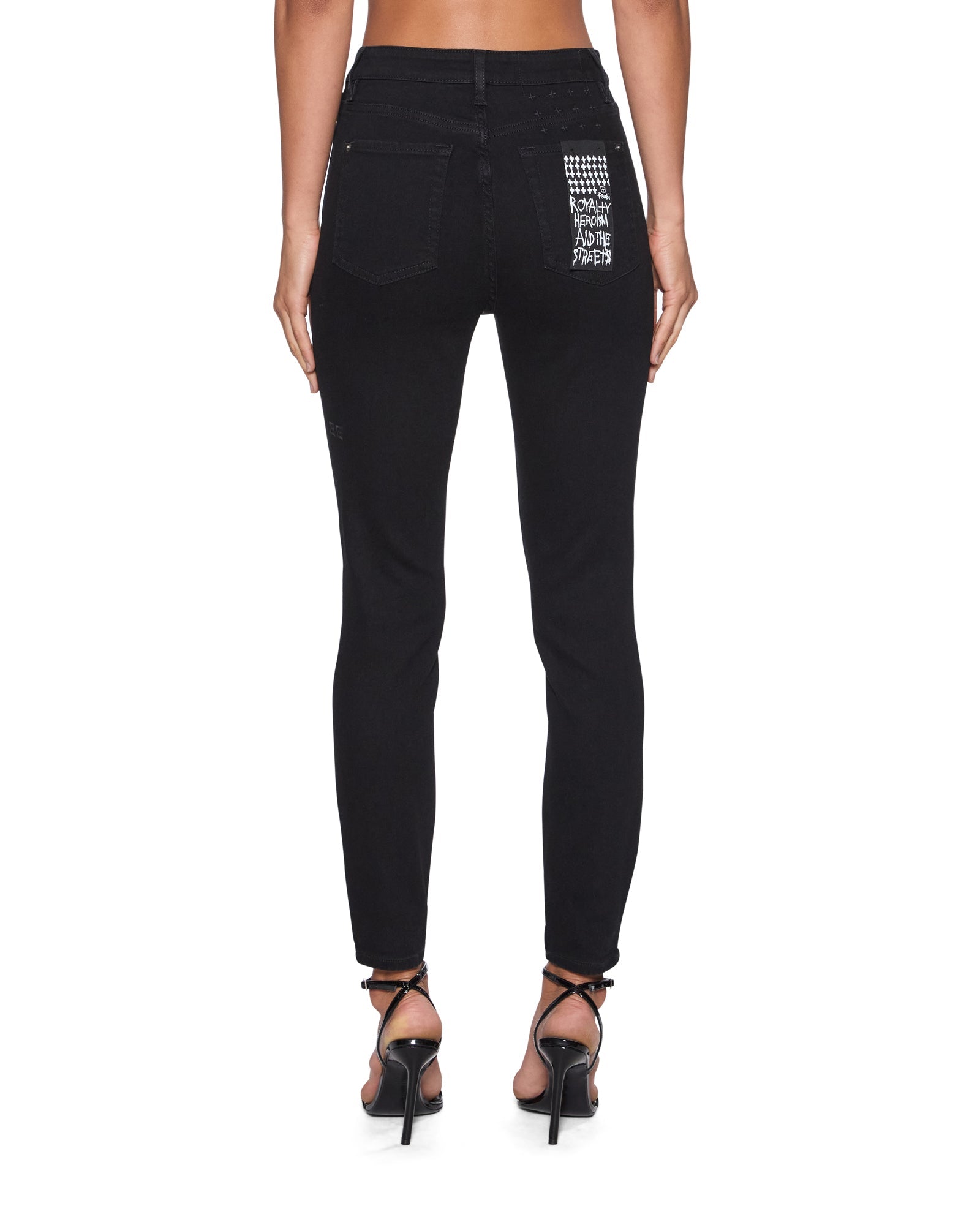 Ksubi Denim / Slim fit ブラック スリムフィット Mens Van Winkle Ace Black Slice Skinny Denim Jeans | Ksubi ++