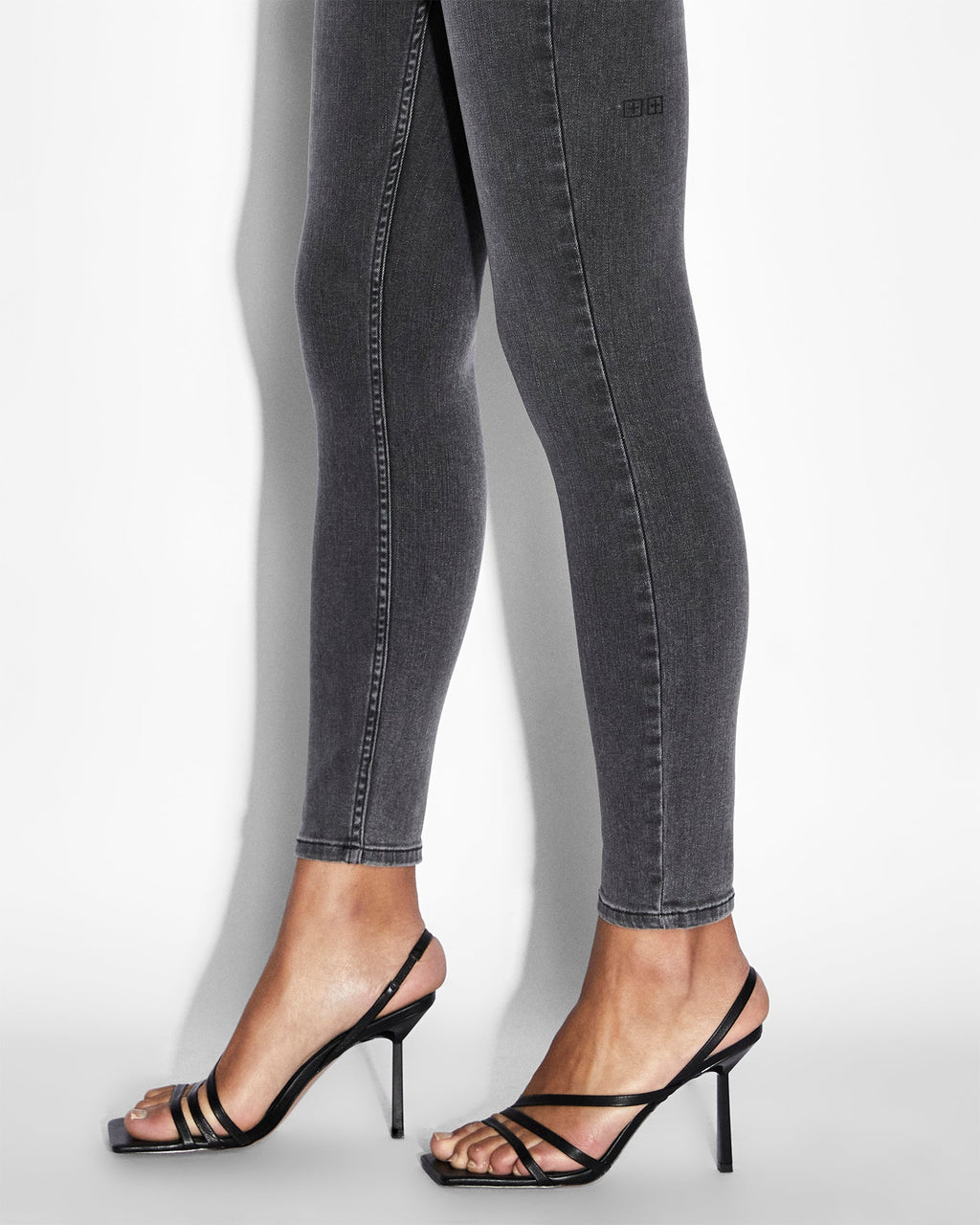 Womens Hi N Wasted Daze Skinny Denim Jeans - Grey