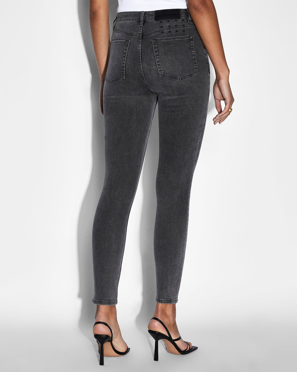 Womens Hi N Wasted Daze Skinny Denim Jeans - Grey