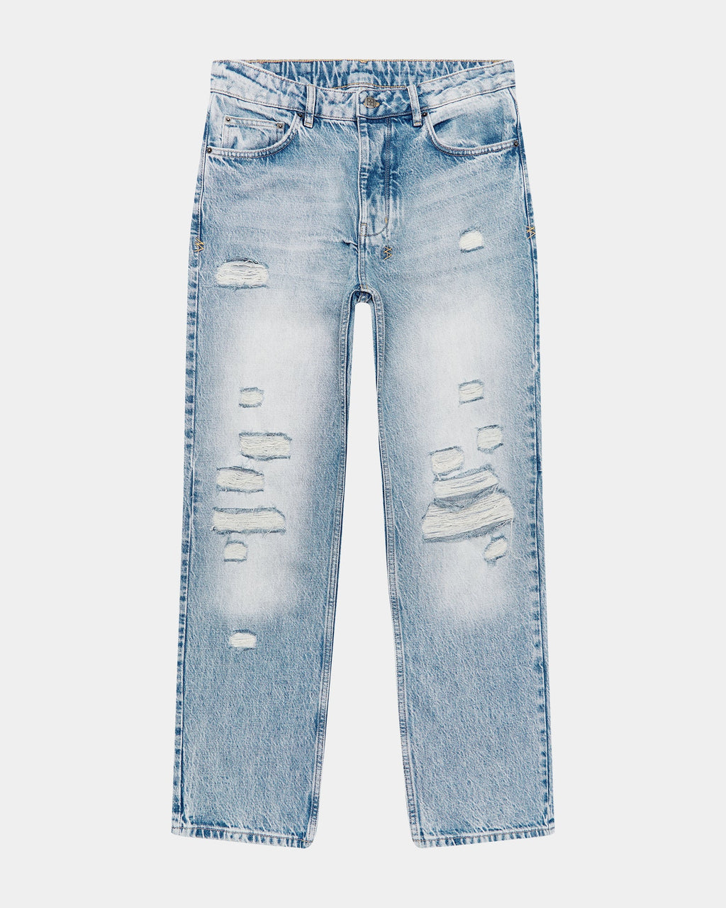 MENS HAZLOW NU HERITAGE TRASHED DENIM JEANS