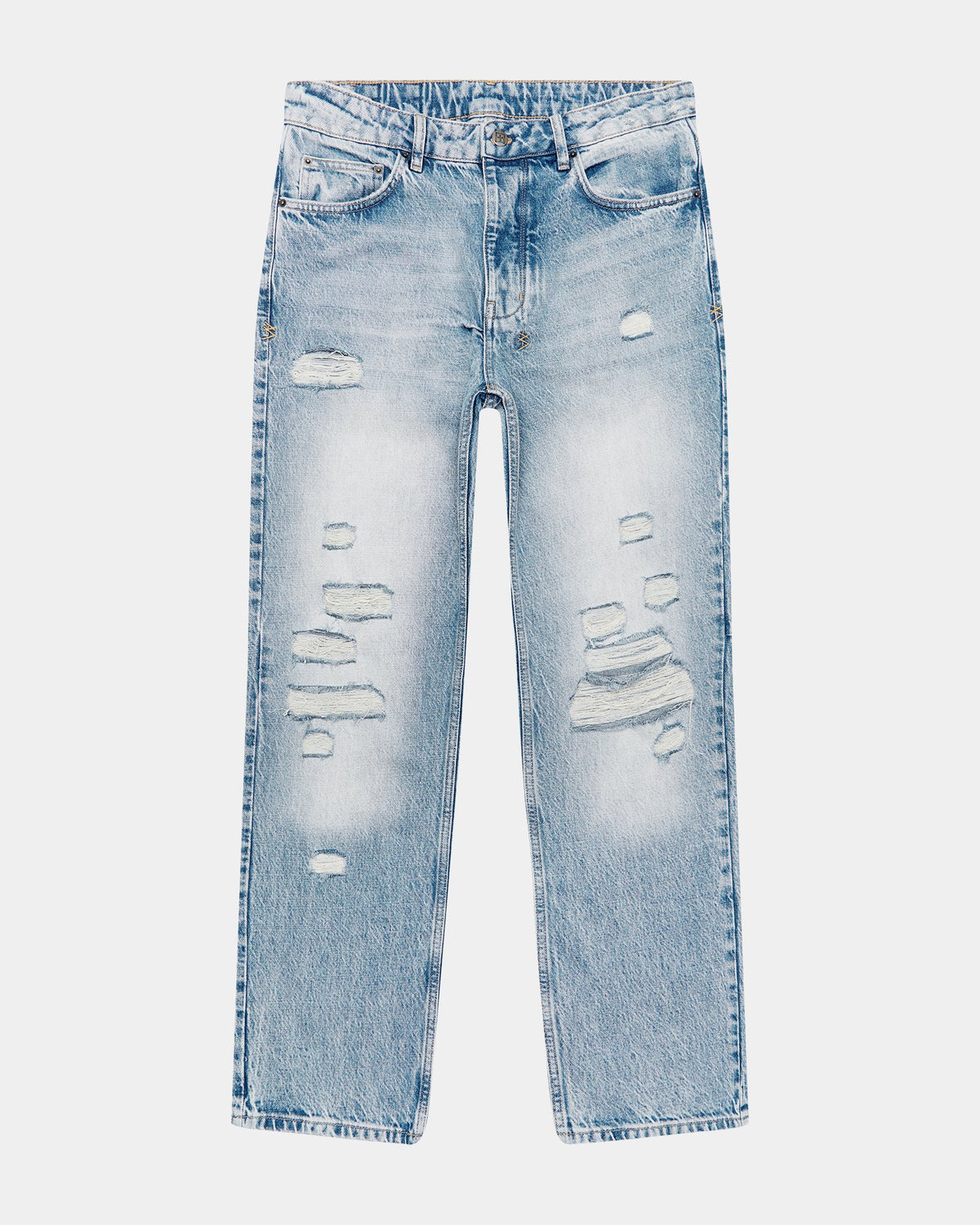 MENS HAZLOW NU HERITAGE TRASHED DENIM JEANS