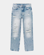 MENS HAZLOW NU HERITAGE TRASHED DENIM JEANS
