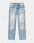 MENS  HAZLOW NU HERITAGE TRASHED STRAIGHT DENIM JEANS